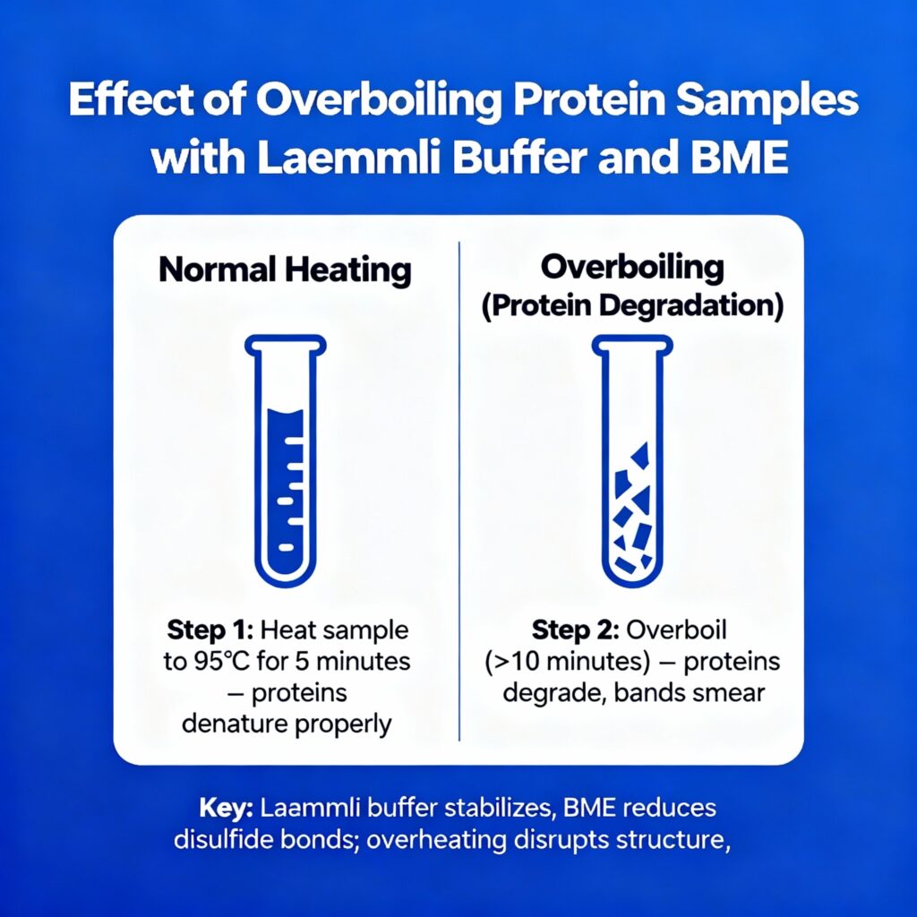 Can you overboil protein with laemelli and bme infographic