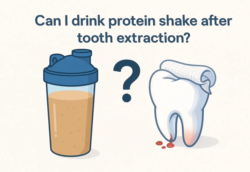 Can i drink protein shake after tooth extraction