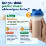 Can you drink protein shakes while religious fasting