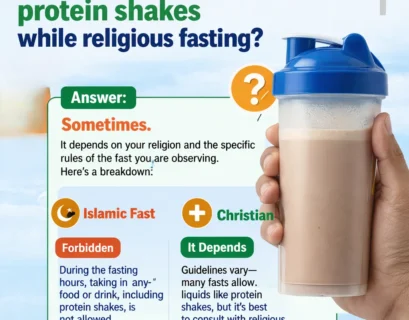 Can you drink protein shakes while religious fasting