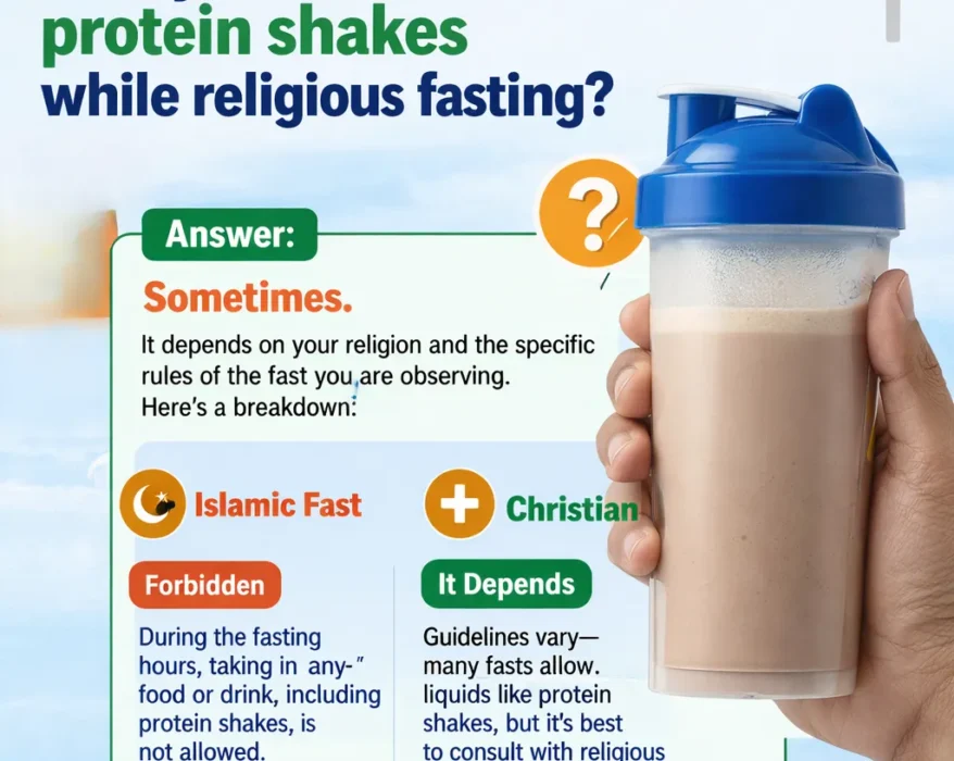 Can you drink protein shakes while religious fasting