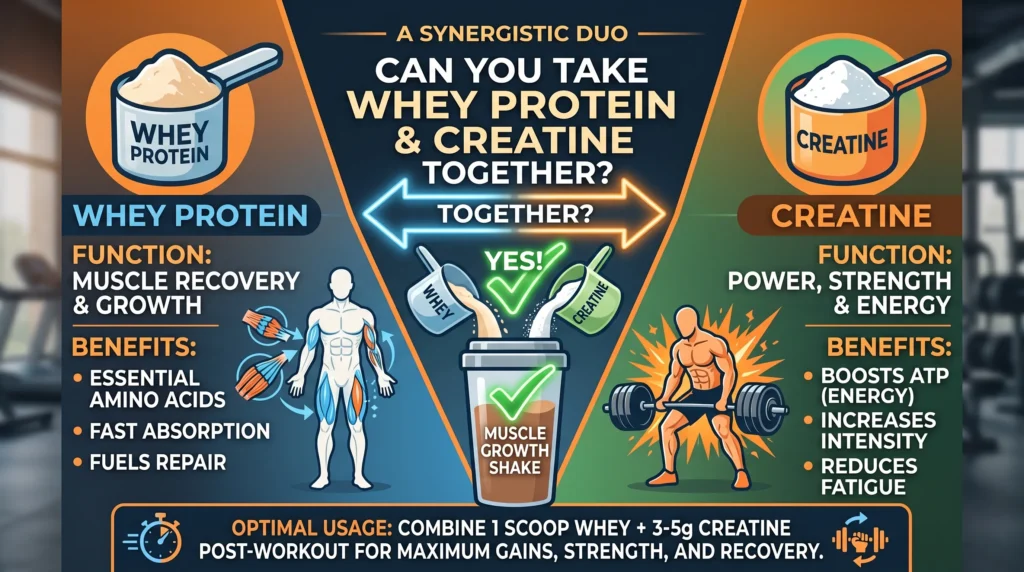 Can you take whey protein and creatine together